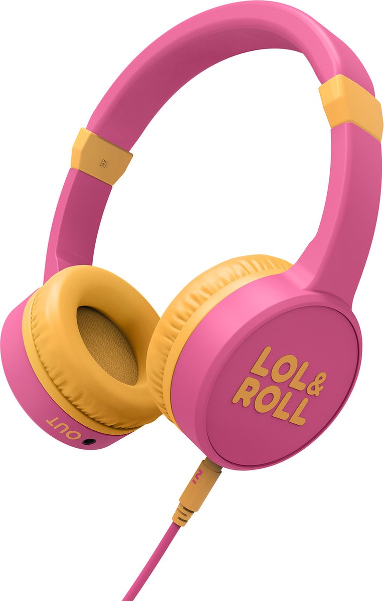 Energy Sistem - Lol&Roll Pop - junior koptelefoon - volumebeveiliging - verstelbaar - afneembare kabel (roze)