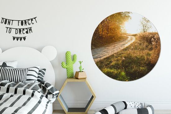 WallCircle - Cercle mural ⌀ 120 - Chemin - Nature - Arbre - Tableaux ronds salon - Tableau mural rond - Décoration murale cercle - Décoration de chambre intérieur - Décoration murale cercle mural - Accessoires de maison XXL