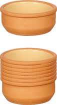 La Dehesa - Set 12x tapas/creme brulee schaaltjes terracotta/geel 8 cm