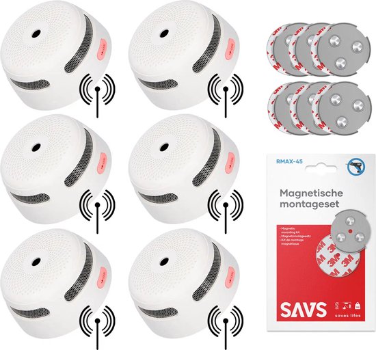 X-Sense XS01-W Draadloos koppelbare rookmelder - Met magneet montage - 6  Rookmelders -... | bol.com