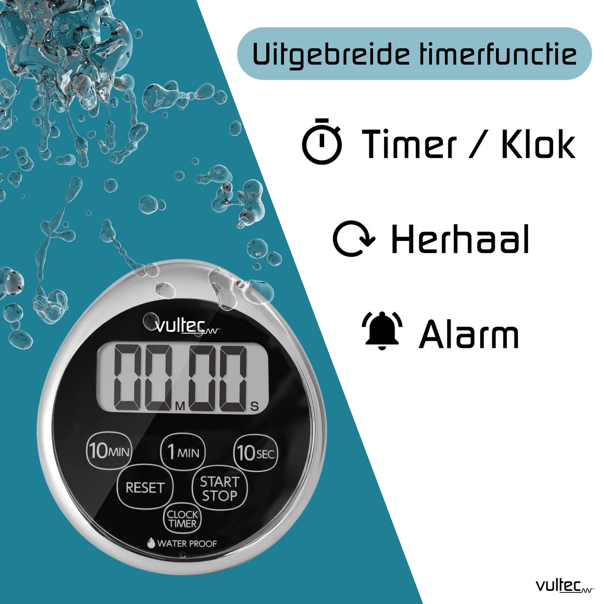 Douchetimer digitale waterdichte timer douche klok showertimer