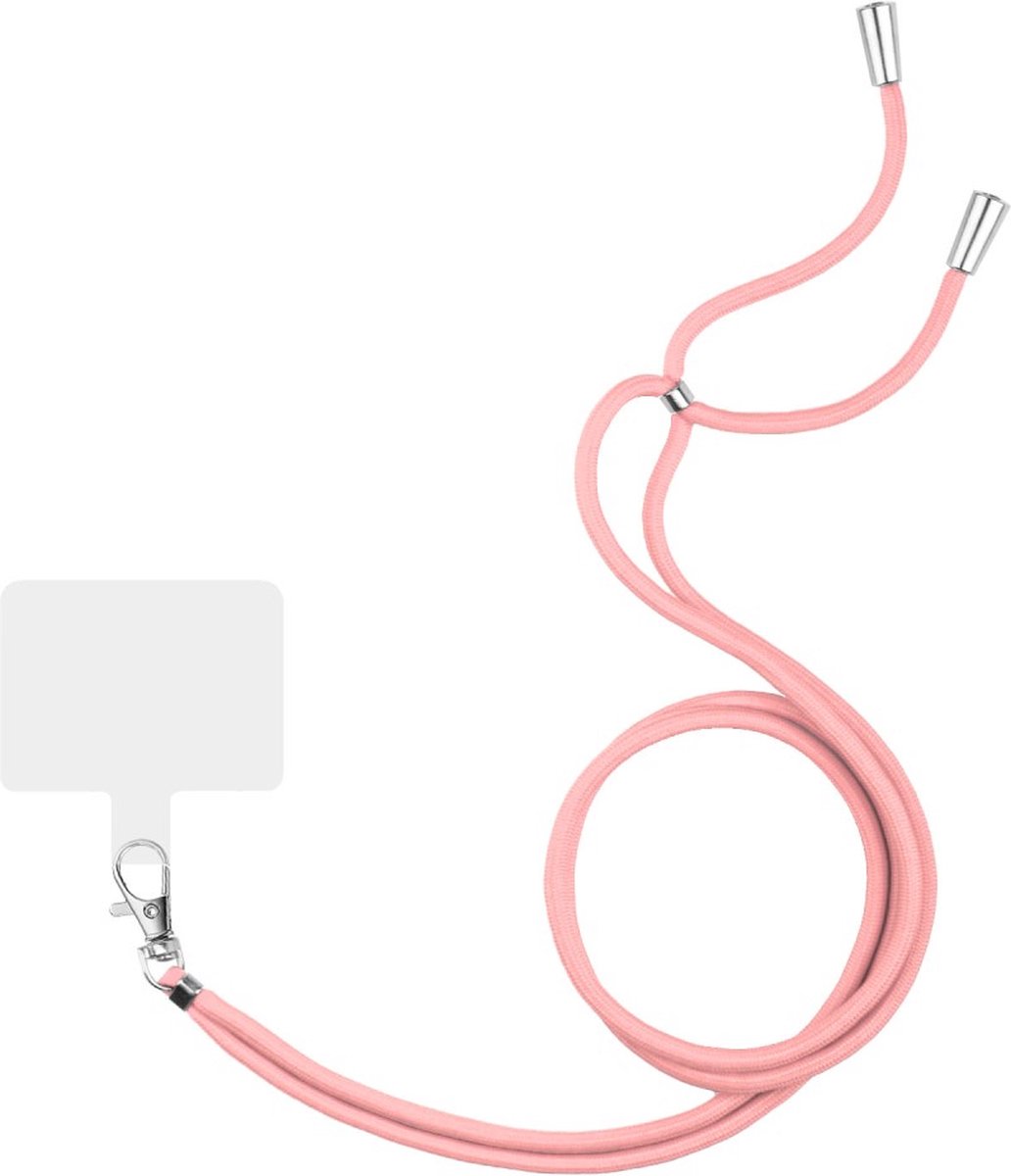 Peachy Telefoonkoord Multifunctioneel Verstelbaar met Patch - Roze