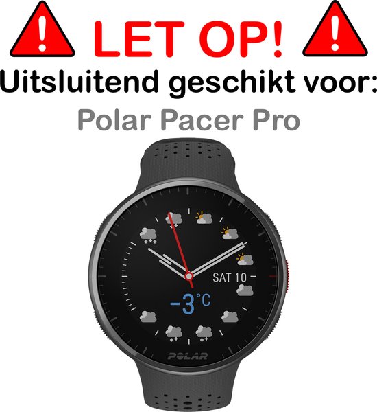 Screenprotector - 2 Stuks - Geschikt voor Polar Pacer Pro - Sterk & Shockproof - Tempered Glass - Gehard Glas - Beschermglas Screen Cover - Bescherm Protector voor Smartwatch