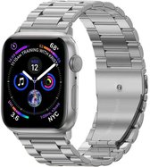 Metalen Bandje Geschikt voor Apple Watch 1-8 / SE (38/40/41 mm) Bandje Metaal - Horloge Band Schakel Polsband Geschikt voor Apple Watch 1-8 / SE (38/40/41 mm) Band - Zilver