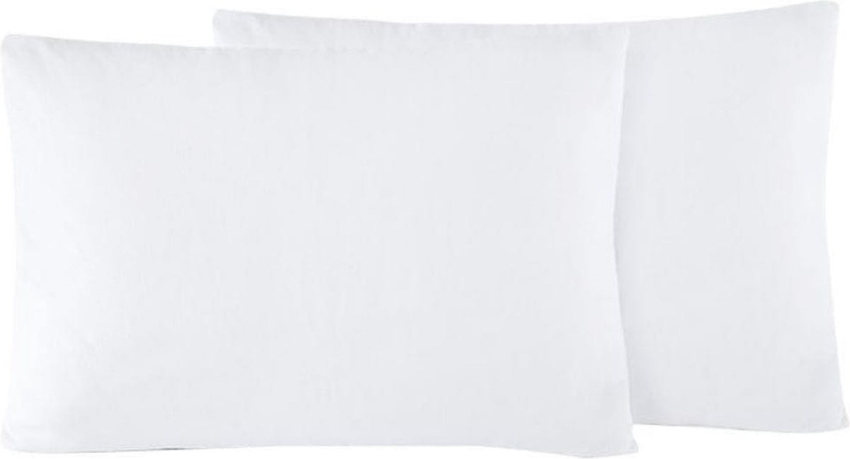 Sleepnight Kussensloop - 2 Pack blanc Effen Perkalkatoen - 50 x 70 cm - Vochtabsorberend - 798488-2x-50 x 70 cm