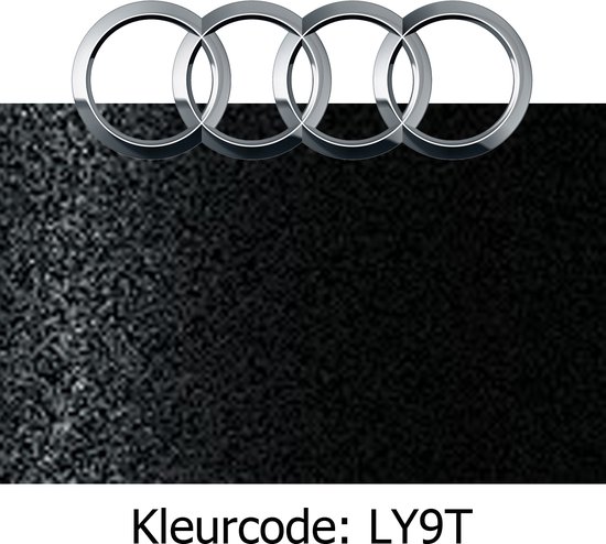 Lakstift Autolak AUDI Kleurcode LY9T - MYTHOSSCHWARZ-MET. - 12ml + Lakstift  BLANKE LAK