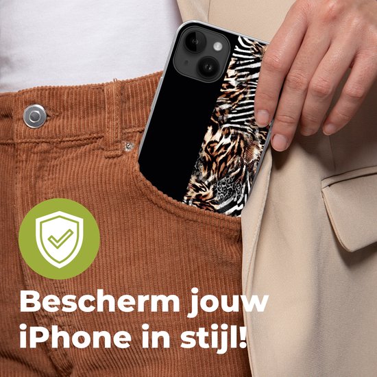 Convient pour Apple Iphone 14 Plus - Housse souple - Fourrure - Design - Animaux - Coque de téléphone en Siliconen