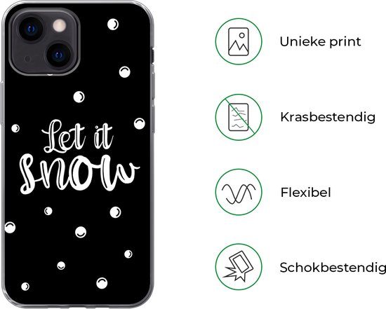Coque iPhone 13 mini - Noël - Neige - Citations - Siliconen