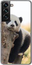 Geschikt voor Samsung Galaxy S22 hoesje - Panda - Boom - Licht - Siliconen Telefoonhoesje