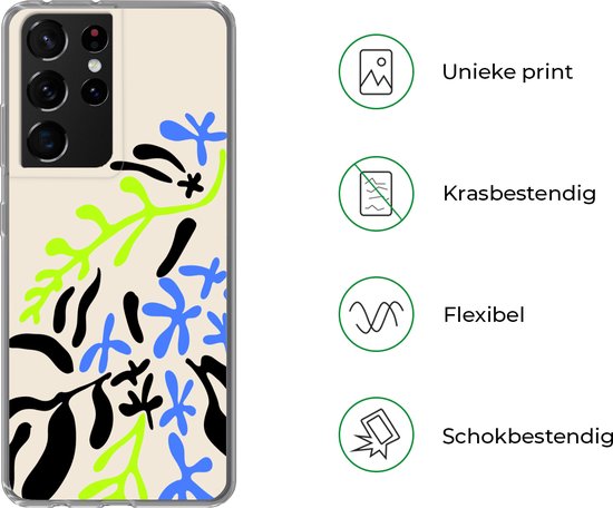 Coque Samsung Galaxy S21 Ultra - Feuille - Abstrait - Motif - Coque de téléphone en Siliconen