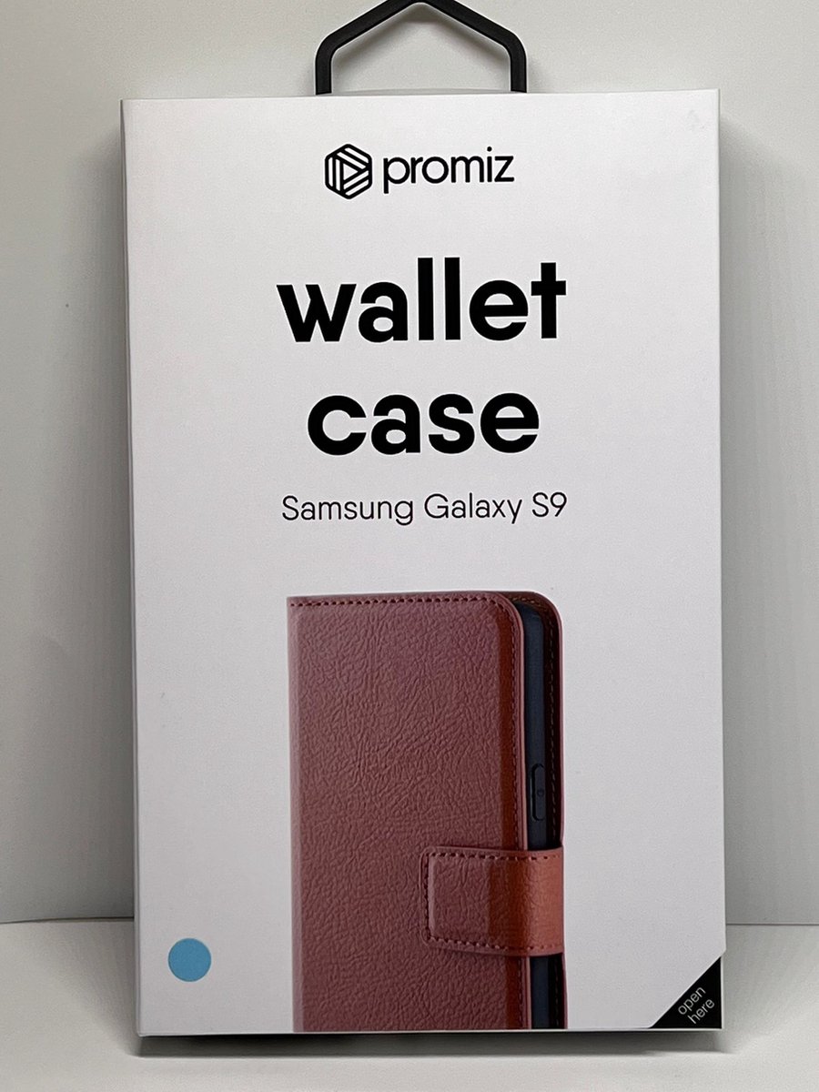 Promiz - Wallet Case - Brown - for Samsung Galaxy S9