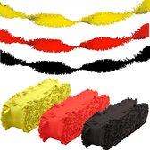 Folat versiering slingers combi rood/geel/zwart 24 meter crepe papier