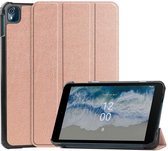 iMoshion Tablet Hoes Geschikt voor Nokia T10 - iMoshion Trifold Bookcase - Rosé goud