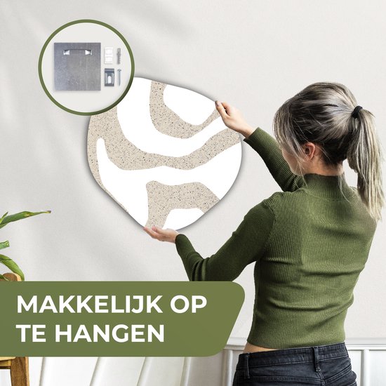 Décoration murale Organique - Décoration Décoration murale Plastique - Peinture Organique - Abstrait - Glitter - Design- 40x40 cm - Forme miroir asymétrique sur plastique