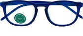 Noci Eyewear RKCE030 gerecyclede leesbril +2.00 - mat donkerblauw - incl. opbergzakje
