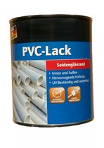 PVC lak / kunststof lak - lichtgrijs - 750ml - zijdeglans - binnen en buiten - UV bestendig - weerbestending - sneldrogend - geschikt voor o.a. platen, kozijnen, etc.