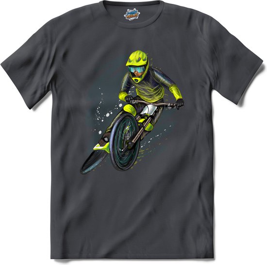 BMX Fiets Freestyle | Mountainbike sport kleding - T-Shirt - Unisex - Mouse Grey - Maat 3XL