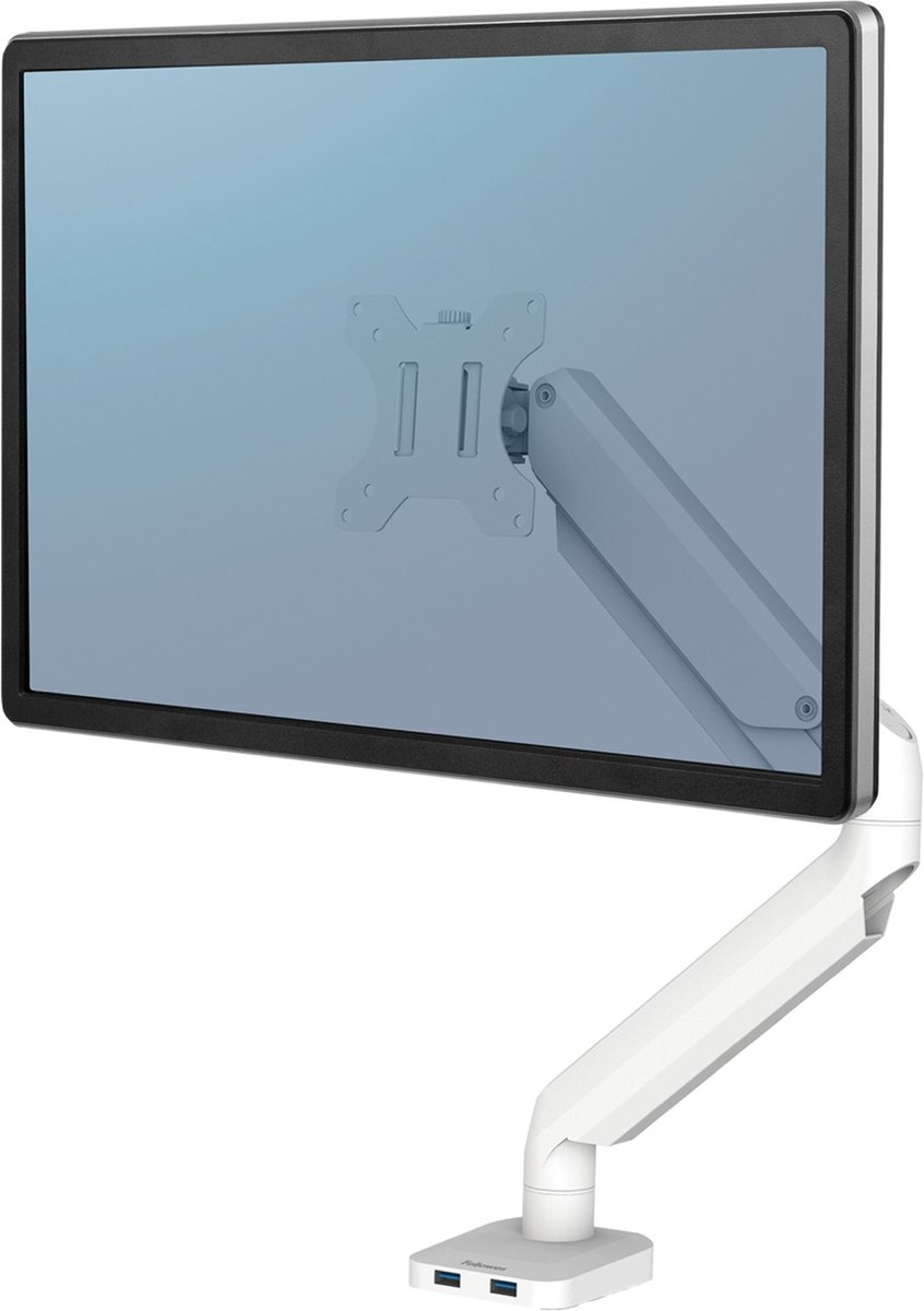 Fellowes Platinum monitor arm - enkel 1 scherm - klem/doorvoer - wit