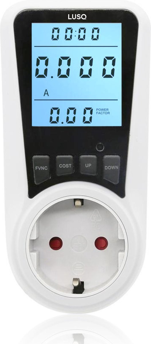LUSQ® Energiemeter – Verbruiksmeter – Energiekostenmeter – KWh Meter – Stroomverbruik Meter – Elektriciteitsmeter – Energiekosten - Stopcontact – Meerdere Functie
