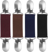 Lot De 4 Attaches Réglables Pour Cardigans Et Vêtements - Élastiques Doux Avec Clips - Pour Femmes Et Enfants