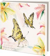 Bekking & Blitz - Wenskaartenmapje - Set wenskaarten - Kunstkaarten - Museumkaarten - Uniek design - 10 stuks - Inclusief enveloppen - Vlinders en bloemen - Butterflies & Blossoms - Michelle Dujardin