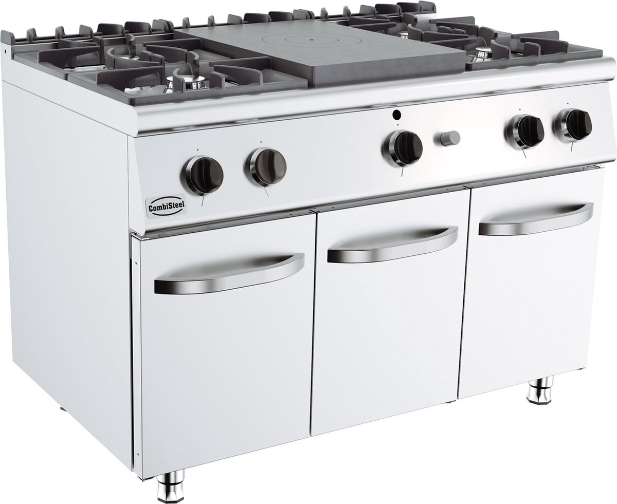Base 700 Kookplaatfornuis Gas 4 Br. - CombiSteel 7178.0585 - Horeca & Professioneel