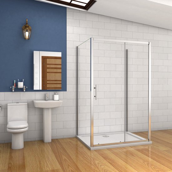 OK douchecabine draaideur met zijwand 80x80x185 cm wit kopen? Douchedeuren & douchewanden