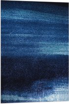WallClassics - Vlag - Abstracte Blauwe Puntjes - 60x90 cm Foto op Polyester Vlag