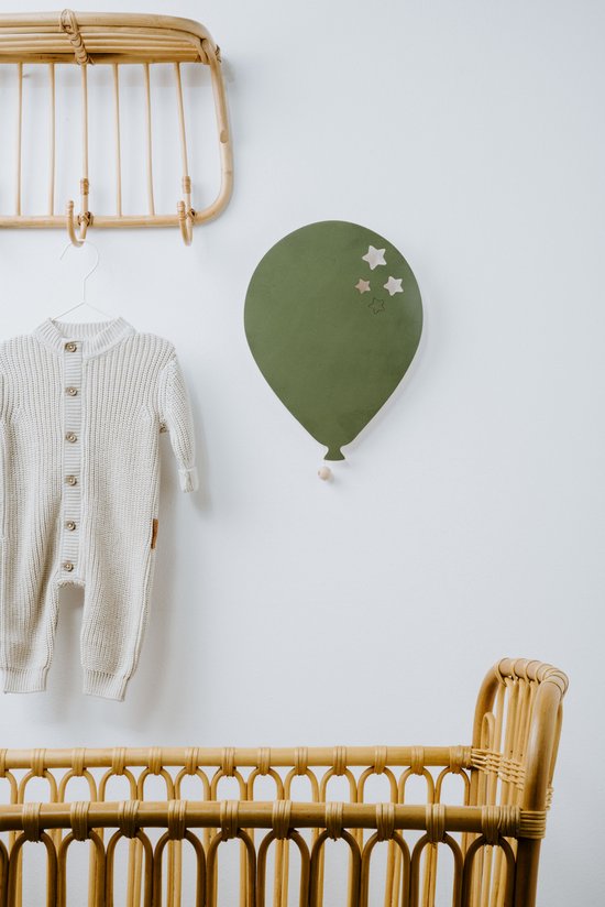 Baby's Only Houten wandlamp babykamer & kinderkamer - Maan - Wonder - Bruin - FSC-keurmerk - Duurzame ledverlichting - 25.000 branduren - Eenvoudig aan de muur te bevestigen
