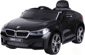 BMW Elektrische Kinderauto 6-serie GT Zwart - Accuvoertuig - 12V Accu - Op Afstand Bestuurbaar - Veilig Voor Kinderen