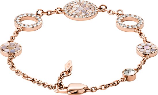 FOSSIL Mosaic Bracelet Rosegold Rose doré