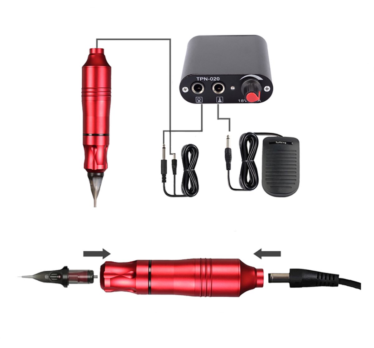 Professionele Rotary Tattoo Machine set for.today Plug and Play