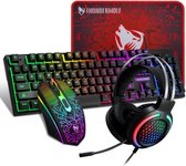 Thunderwolf Gaming Combo Set 4-in-1 - Gaming Toetsenbord - Gaming Muis - Gaming Headset & Muismat - RGB