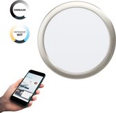 EGLO connect.z Fueva-Z Smart Inbouwlamp - Ø 21,6 cm - Grijs/Wit - Instelbaar wit licht - Dimbaar - Zigbee