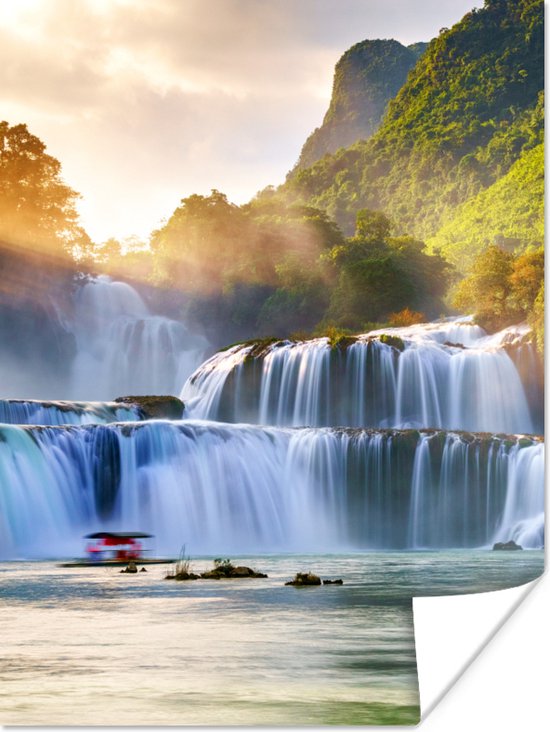 Affiche Cascade - Plantes - Soleil - Water - 30x40 cm