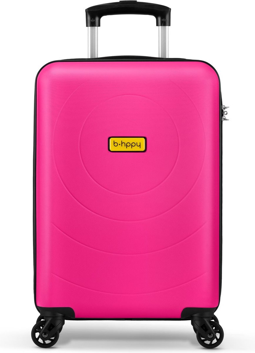 BHPPY Handbagage koffer met 4 wielen - 55 cm - 33L - Roze