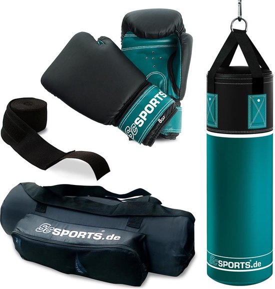 ScSPORTS® Boksset Jongeren - Bokszak 5,5 kg - Incl. Bokshandschoenen en Sporttas - Vechtsport