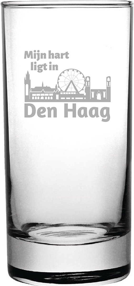 Gegraveerde longdrinkglas 28,5cl Den Haag