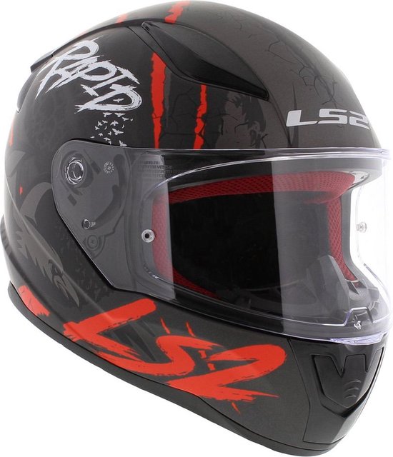 LS2 rapide FF353 Xtreet Matt noir/rouge/gris moto moto casque 