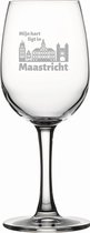 Gegraveerde witte wijnglas 26cl Maastricht