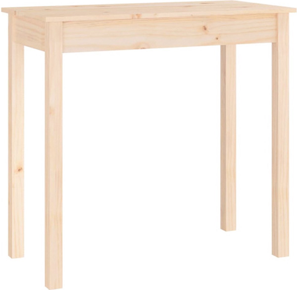 vidaXL Wandtafel - 80x40x75 - cm - massief - grenenhout Naturel
