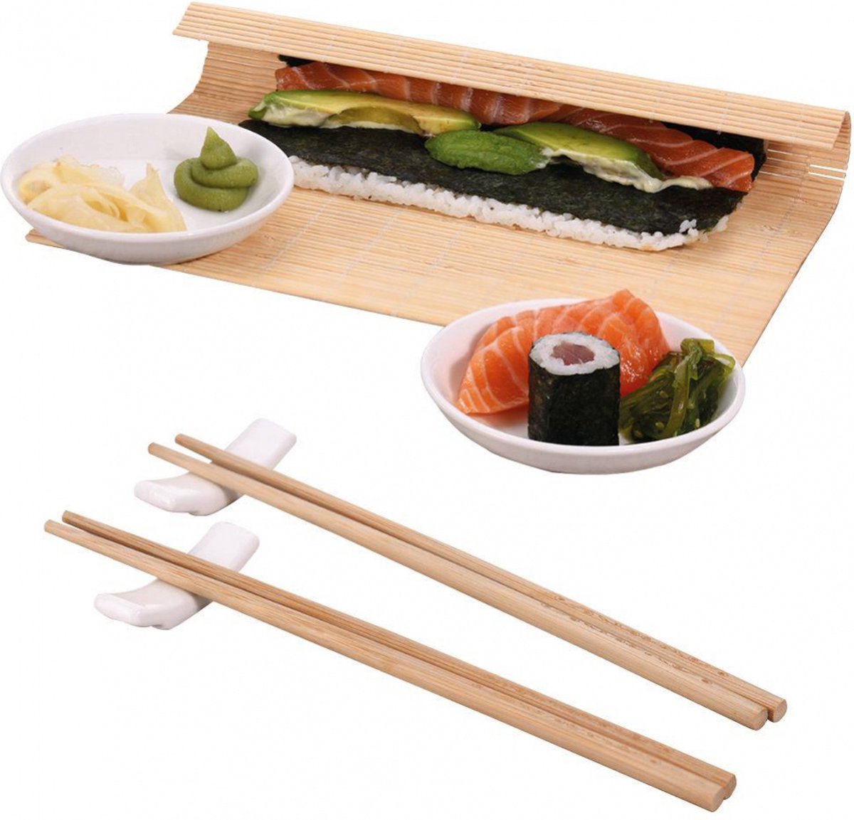 MLRYH Sushi Maken Kit Sushi Maker Set voor Beginners 20 Stuks Plastic Premium Set Sushi Tool Set
