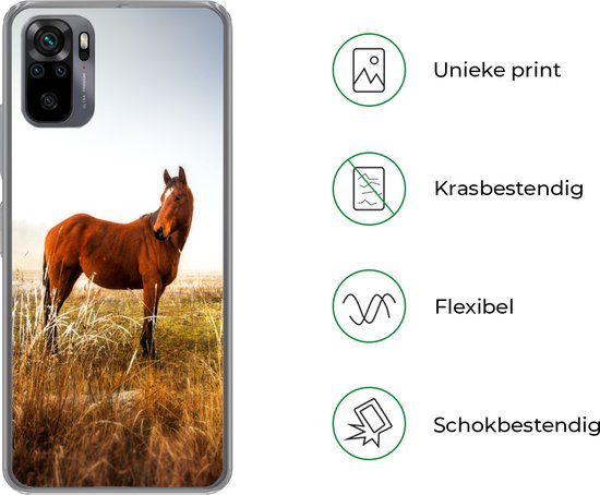 Coque Xiaomi Redmi Note 10 - Cheval - Pâturage - Australie - Coque de téléphone en Siliconen