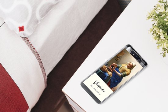 Telefoonhoesje Geschikt voor Samsung Galaxy A80 hoesje - Kunst - Melkmeisje - Vermeer - Siliconen Telefoonhoesje Telefoonhoesje