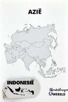 Indonesië Sleutelhanger inclusief kaart – Indonesië cadeau – beste land- Leuk kado voor je Vriend om te geven - 2.9 x 5.4CM