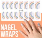 By Emily - Nagel wrap - Rainbow Cloud | 16 stickers | Nail wrap | Nail art | Trendy | Design | Nagellakvrij | Eenvoudig | Nagel wrap | Nagel stickers | Folie | Zelfklevend | Sjablonen