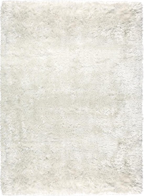 LIGNE PURE Adore – Vloerkleed – Tapijt – handgeweven – polyester – modern – hoogpolig - wit - 140 x 200 cm