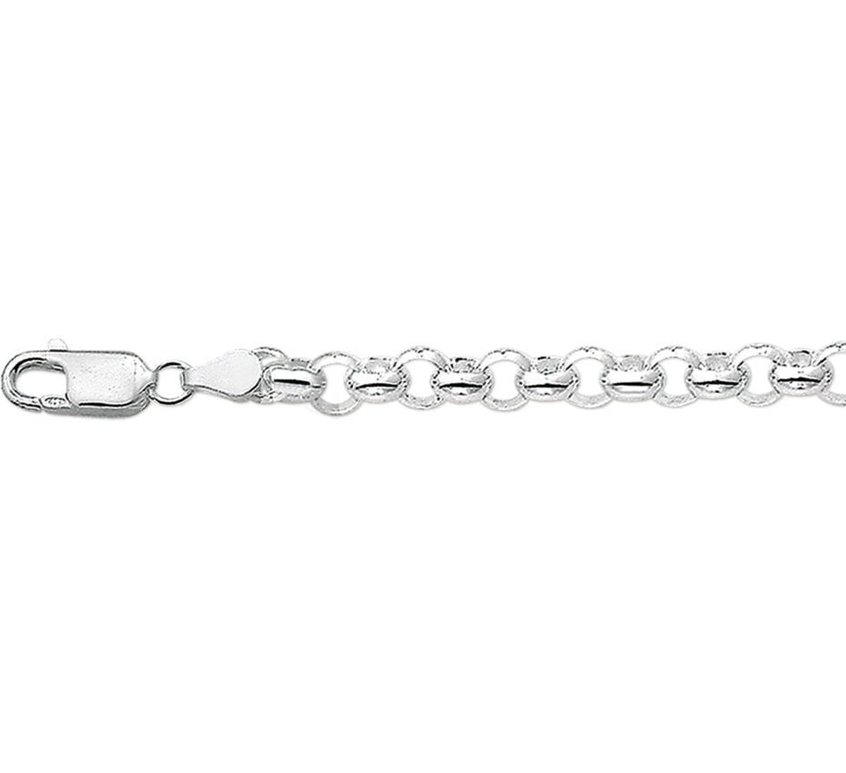Zilver Gerhodineerde Armband jasseron 4 1329699