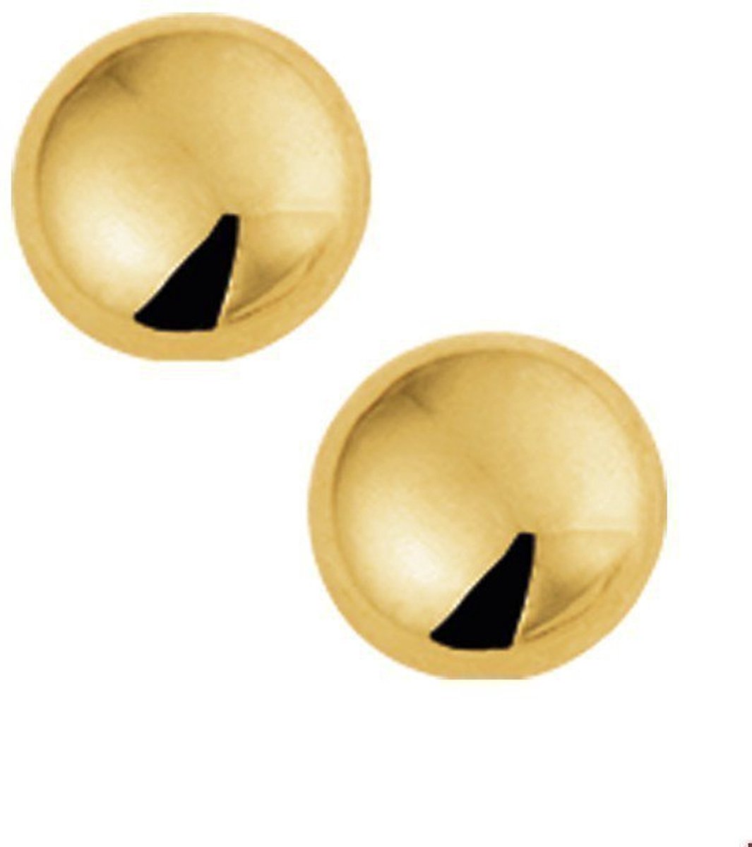 Huiscollectie Oorknoppen Half-bol Geelgoud Glanzend 7 mm x 7 mm