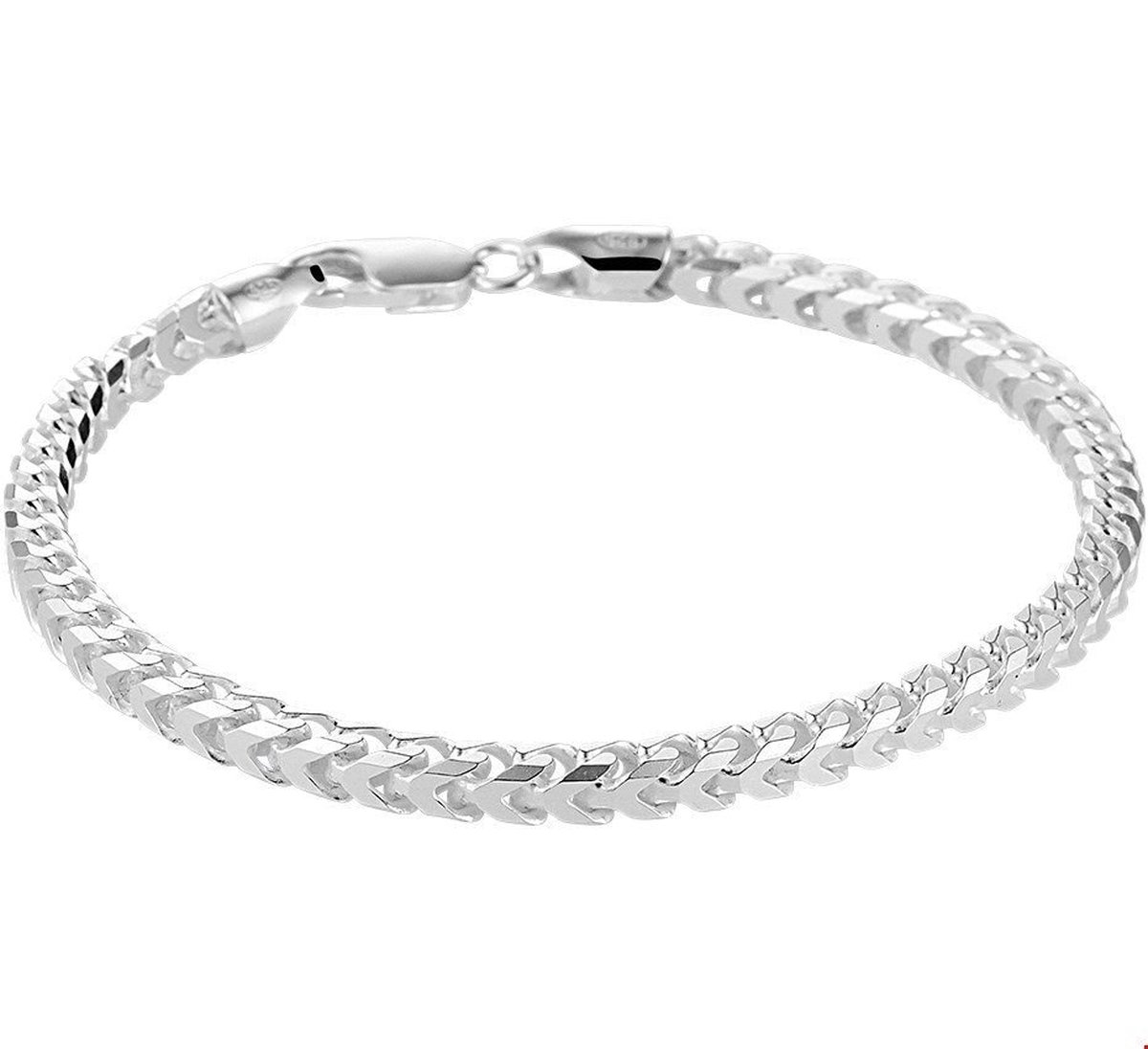 Gourmette 4,0 Mm Zilver Wit